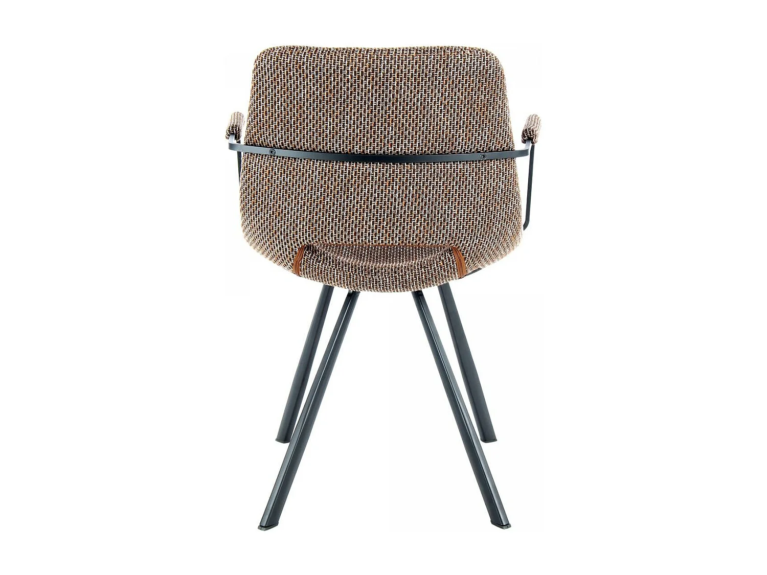 Fauteuil semi artisanal en lin LOT DE 2 ASE 57x57,5x77 brun