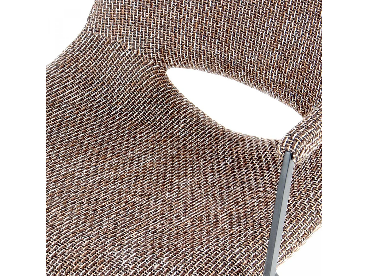Fauteuil semi artisanal en lin LOT DE 2 ASE 57x57,5x77 brun