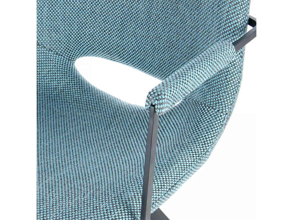 Fauteuil semi artisanal en lin LOT DE 2 ASE 57x57,5x77 bleu