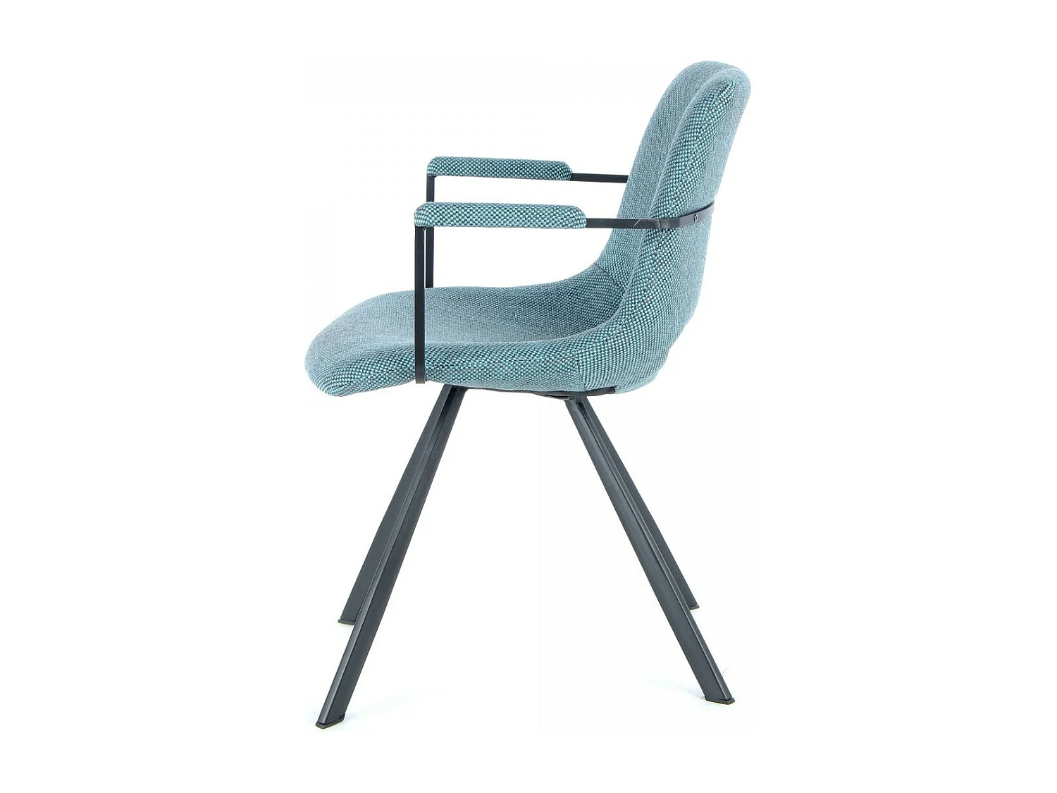 Fauteuil semi artisanal en lin LOT DE 2 ASE 57x57,5x77 bleu
