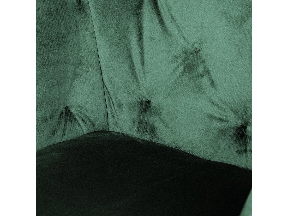 Fauteuil semi artisanal en velours AGE 57,5x60x85,5 vert