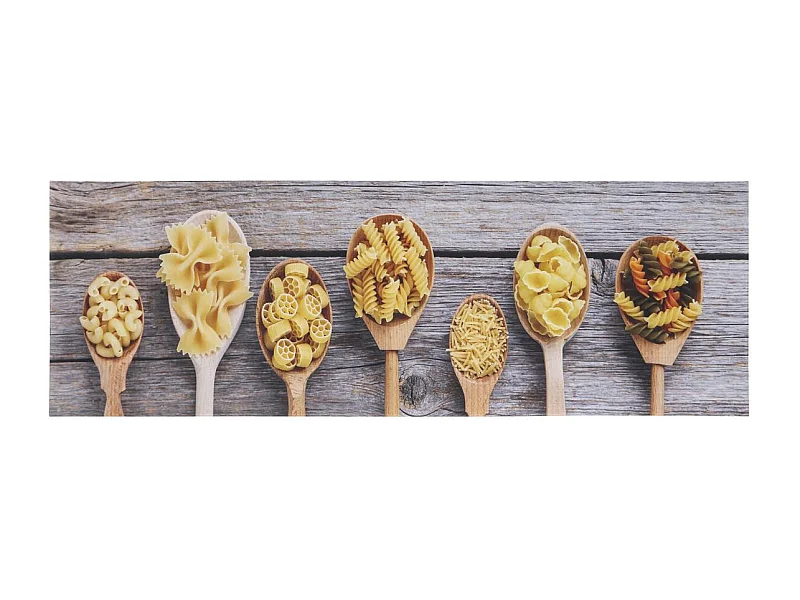 tapis cuisine 50x150 en PVC gris et beige motif fresque KITCHCUI