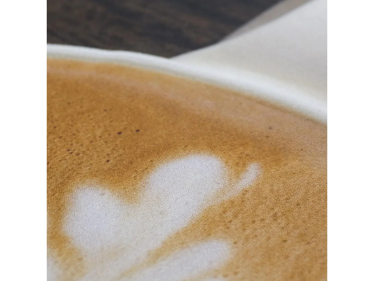 Tappeto da cucina 50x150 in PVC marrone e beige motivo affresco KITMILK