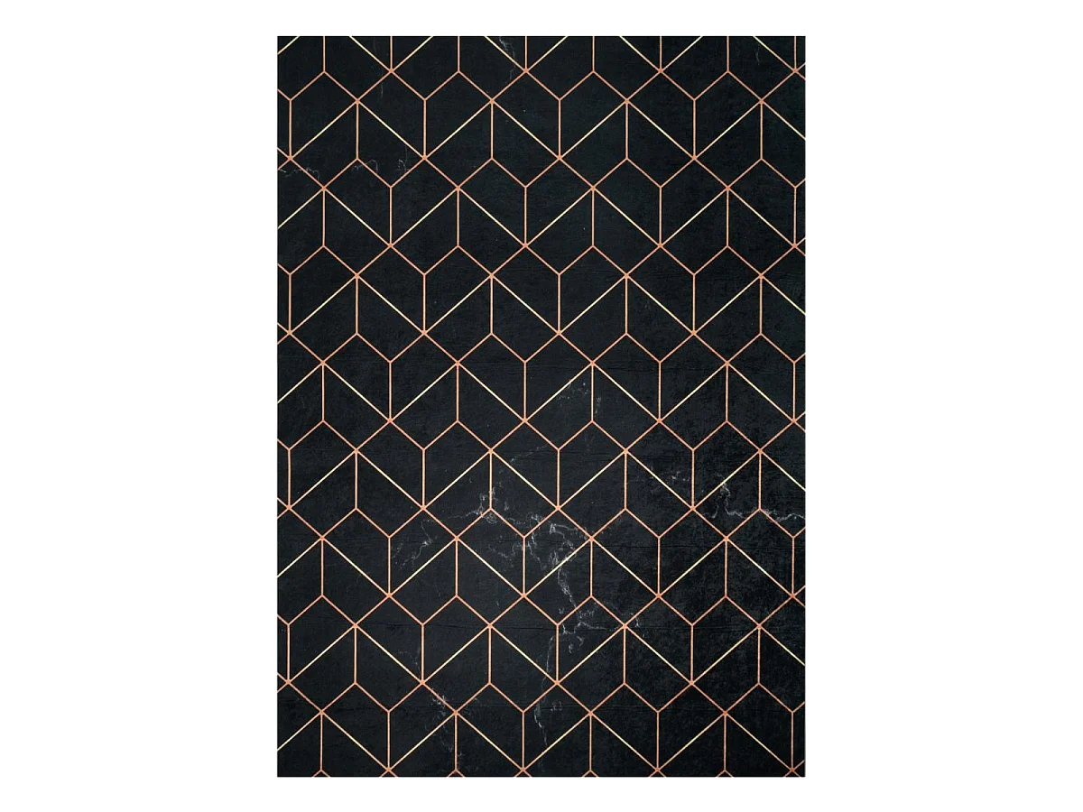tapis salon Lavable 30° 160x230 noir et or IMPNUM 7