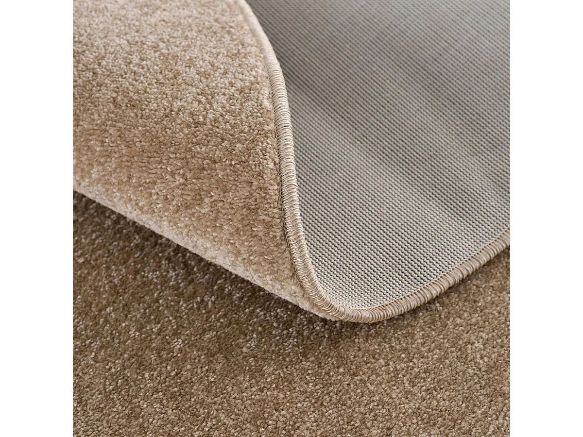 tapis chambre 120x170 tissé beige rectangle motif uni NOSSA