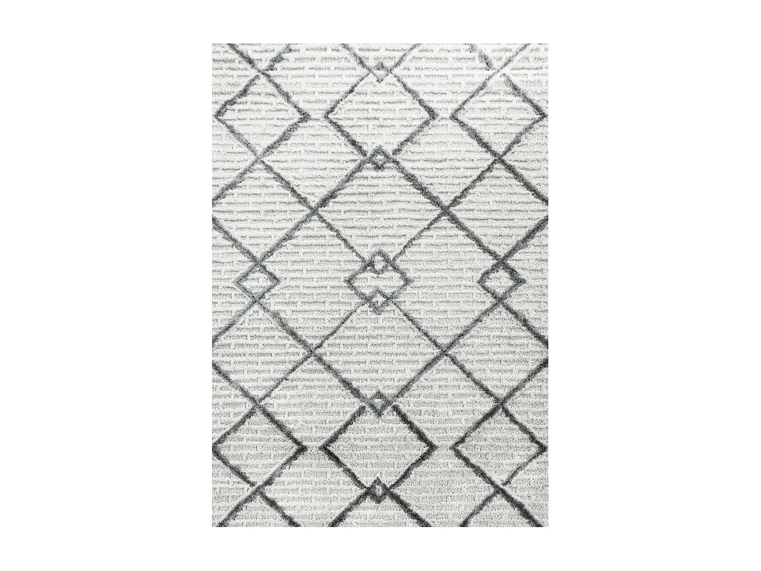 tapis de couloir 80x250 tissé crème rectangle motif scandinave PISTIOUL