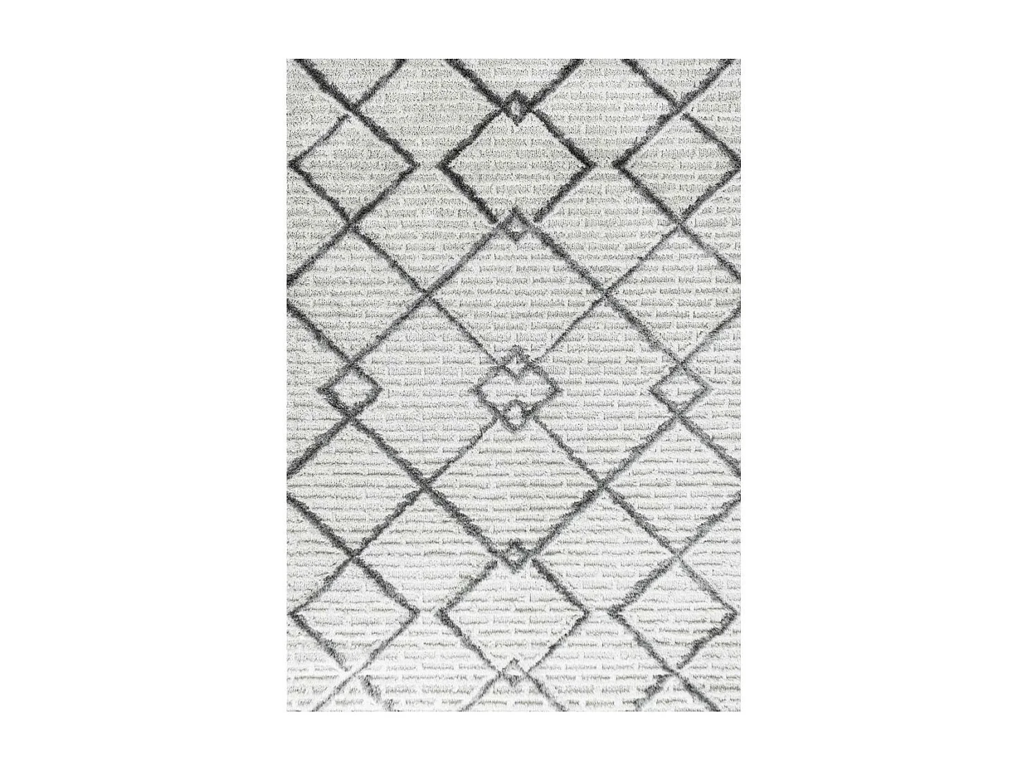 tapis de couloir 80x250 tissé crème rectangle motif scandinave PISTIOUL