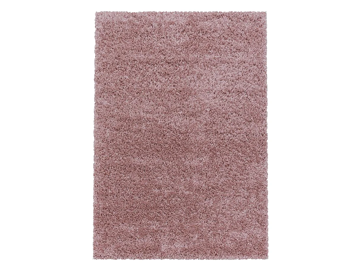 Tappeto Shaggy a pelo lungo 240x340 rettangolo tessuto rosa tinta unita UNI I