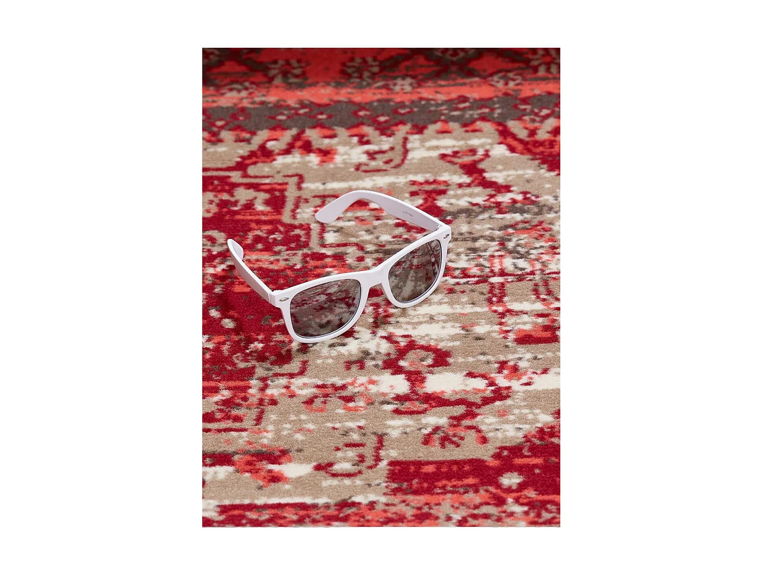 tapis entrée 60x110 tissé rouge rectangle motif ethnique WORKYPATCH