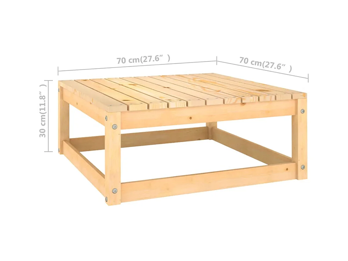 Salon de jardin 8 pcs avec coussins Bois de pin massif