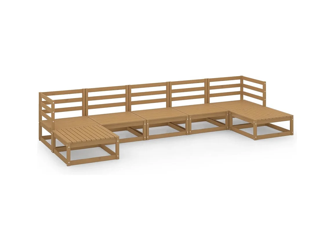 Gartenmöbel 7-teilig aus massivem Kiefernholz