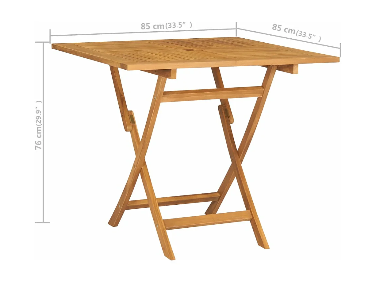 Salon de jardin 5 pcs Bois de teck massif