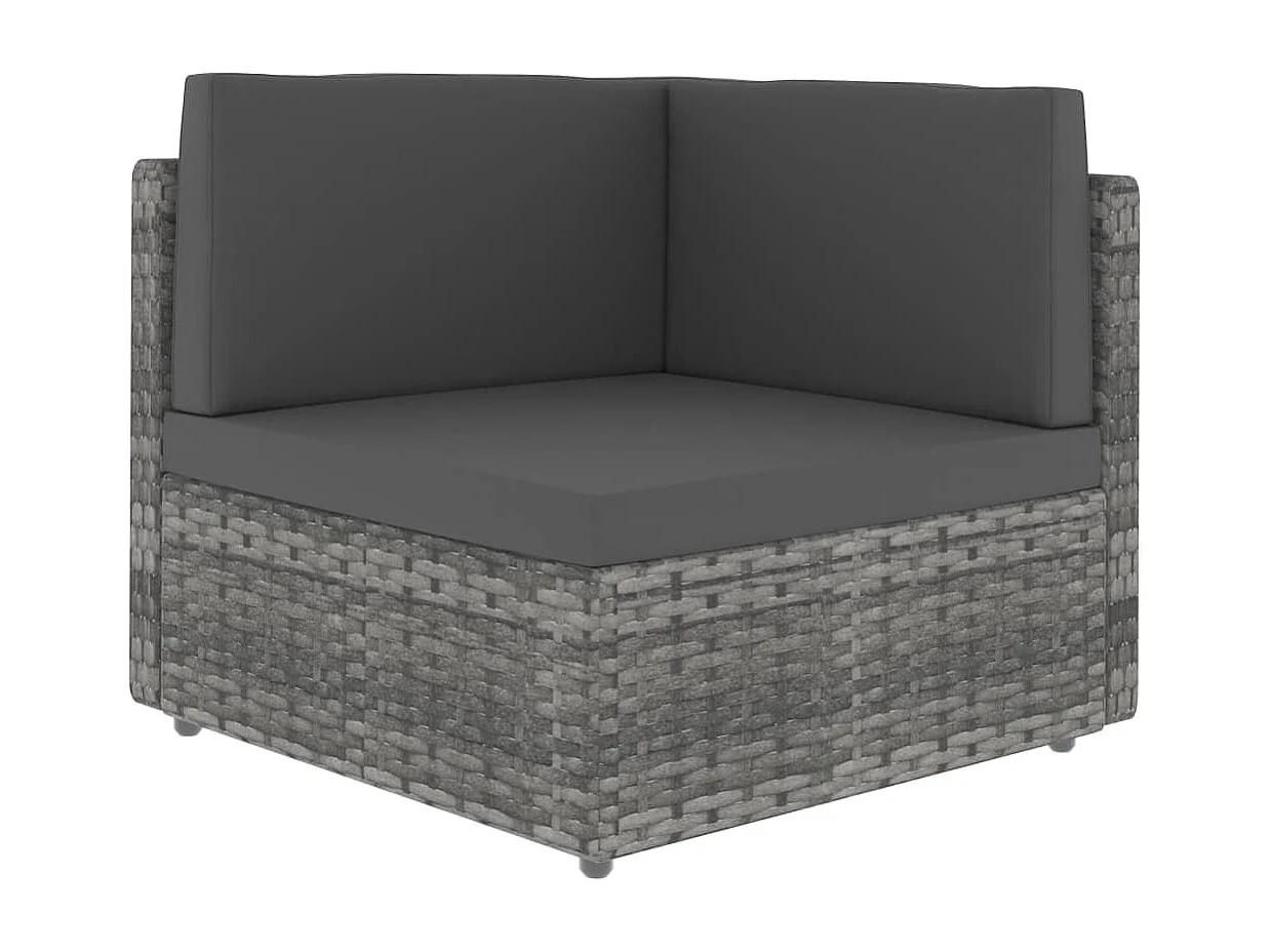 Mobili da Giardino 7 pz. Resina intrecciata Grigio