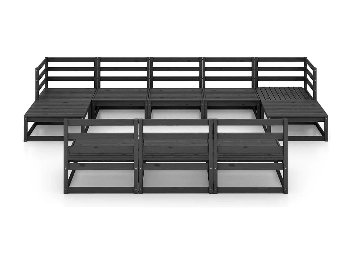 Tuinmeubelen 10 stuks massief grenenhout