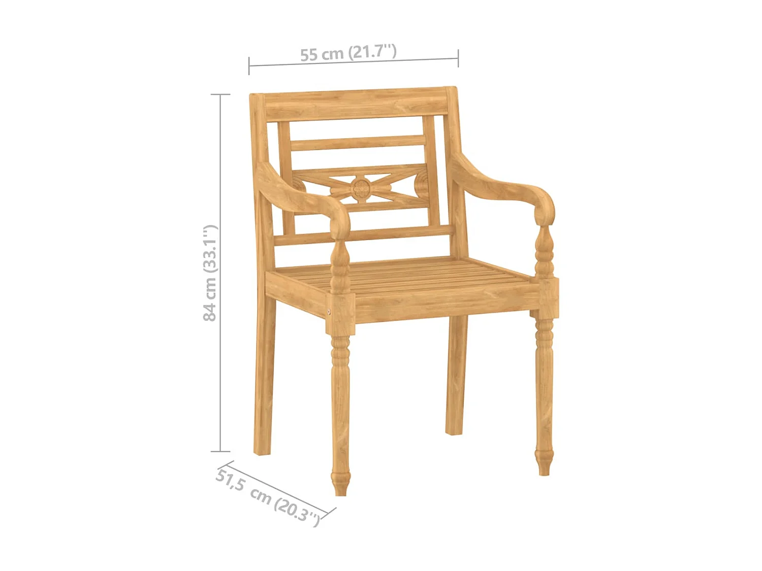 Salon de jardin 4 pcs Bois de teck solide