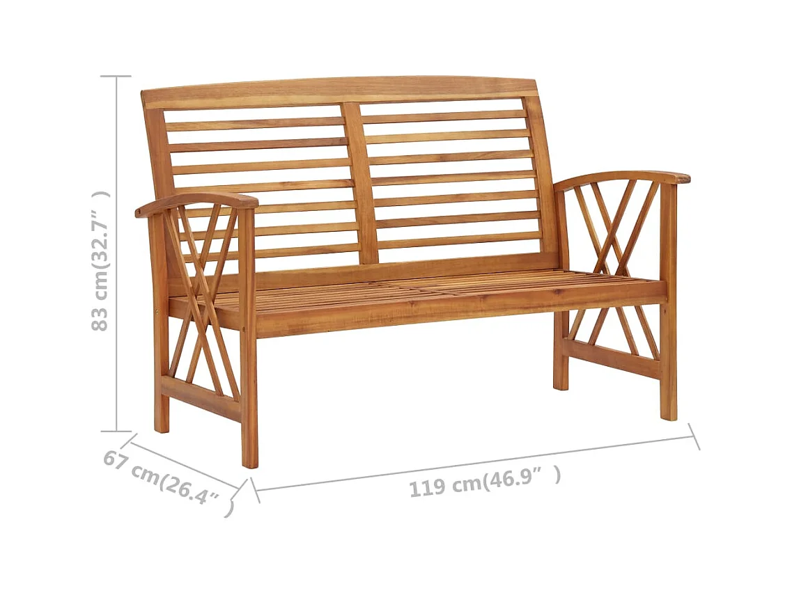 Gartenmöbel 3 Stück Massives Akazienholz