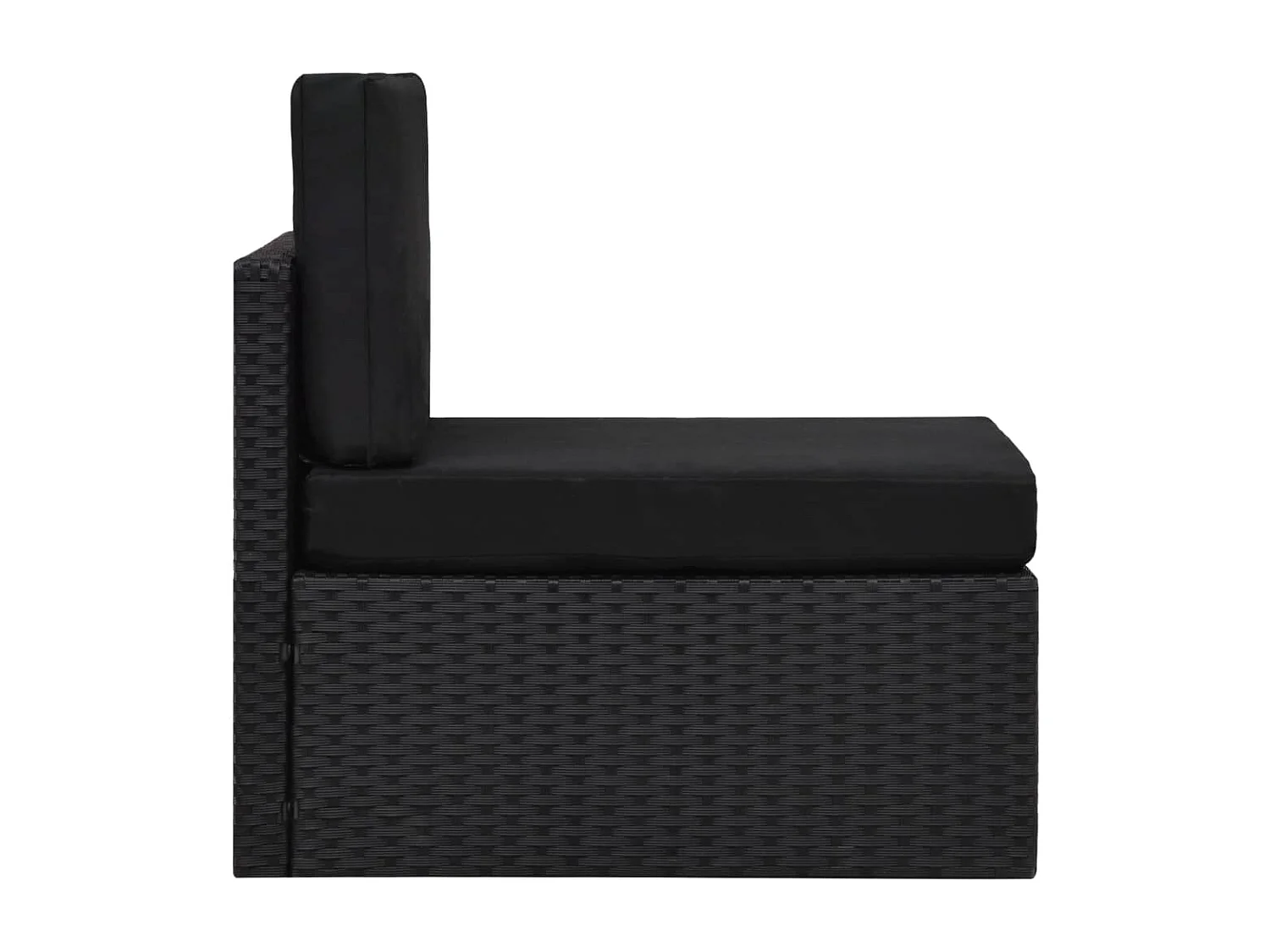 Salon de jardin 4 pcs Résine tressée Noir