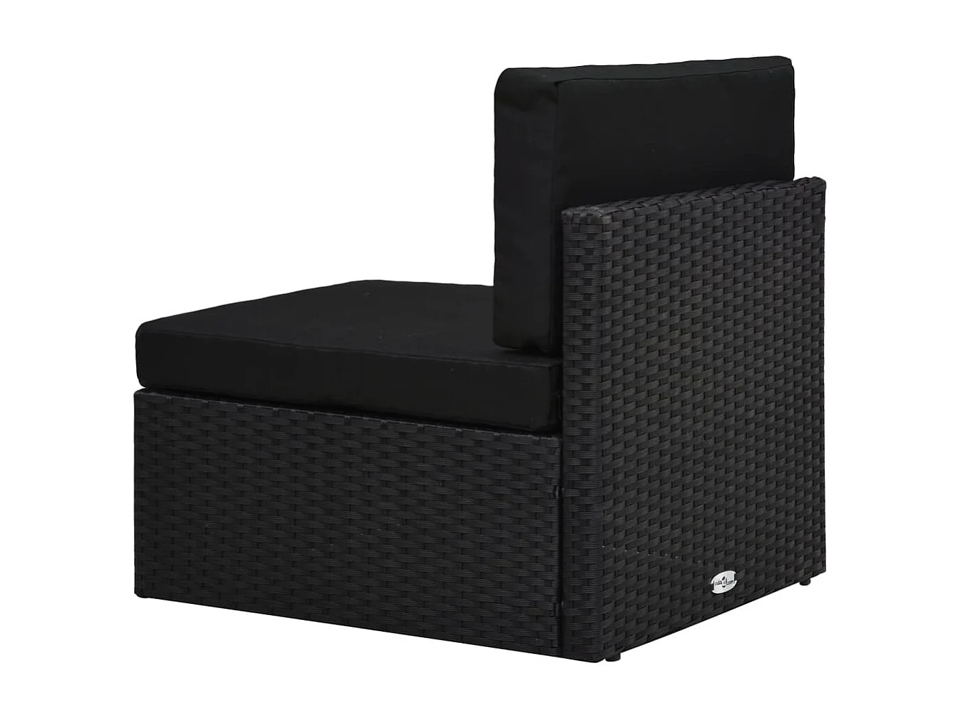 Salon de jardin 4 pcs Résine tressée Noir