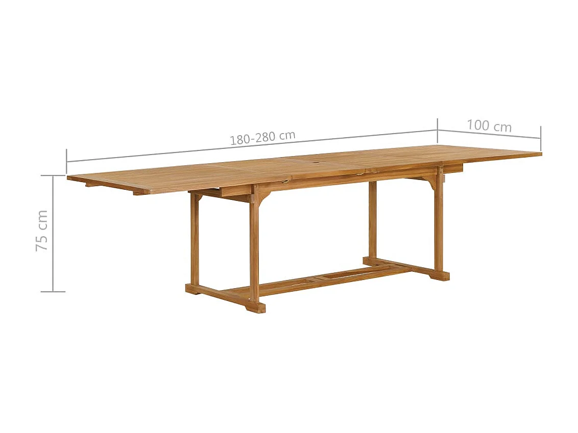 Salon de jardin 9 pcs Bois de teck massif