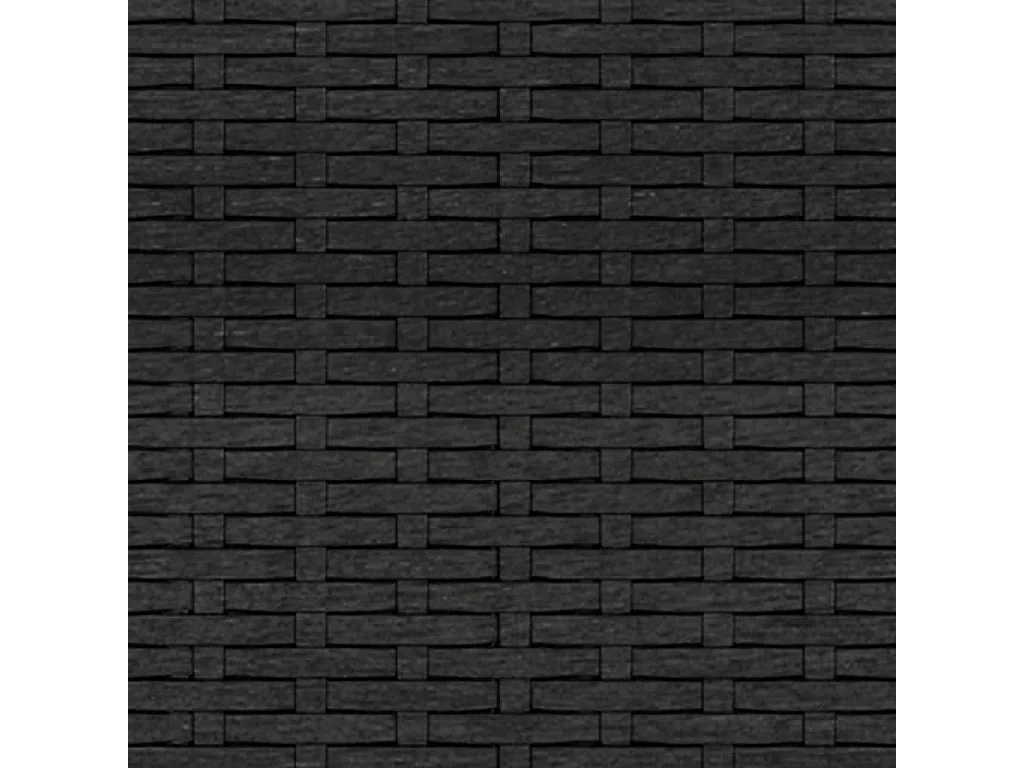 Muebles de jardín Mimbre de resina negro