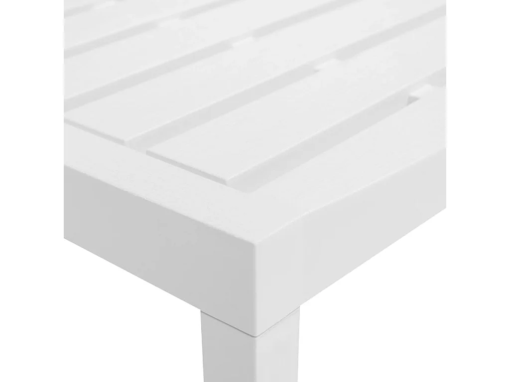 Salon de jardin 3 pcs plastique blanc