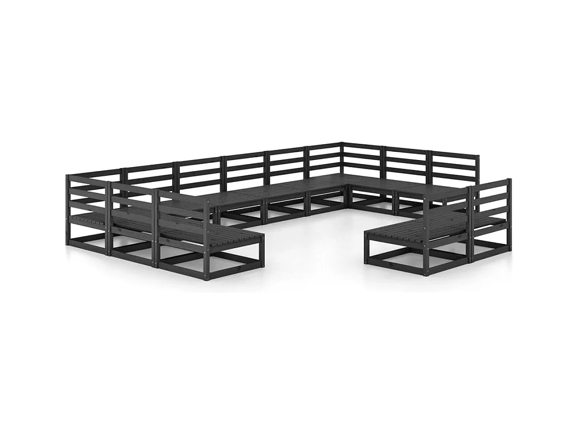 Tuinmeubelen 12 stuks massief grenenhout