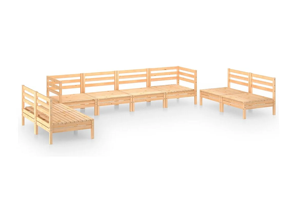 Gartenmöbel 8 Stk. Massives Kiefernholz