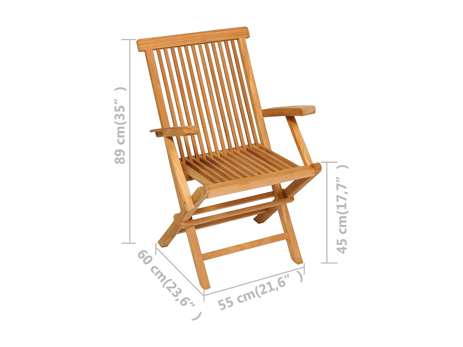 Salon de jardin 5 pcs Bois de teck massif