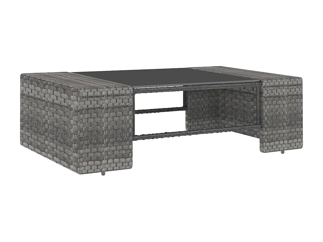 Mobili da Giardino 5 pz. Resina intrecciata Grigio