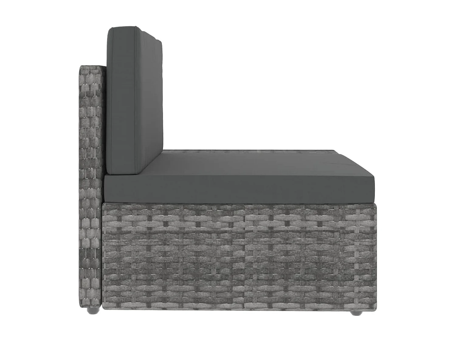 Mobili da Giardino 5 pz. Resina intrecciata Grigio