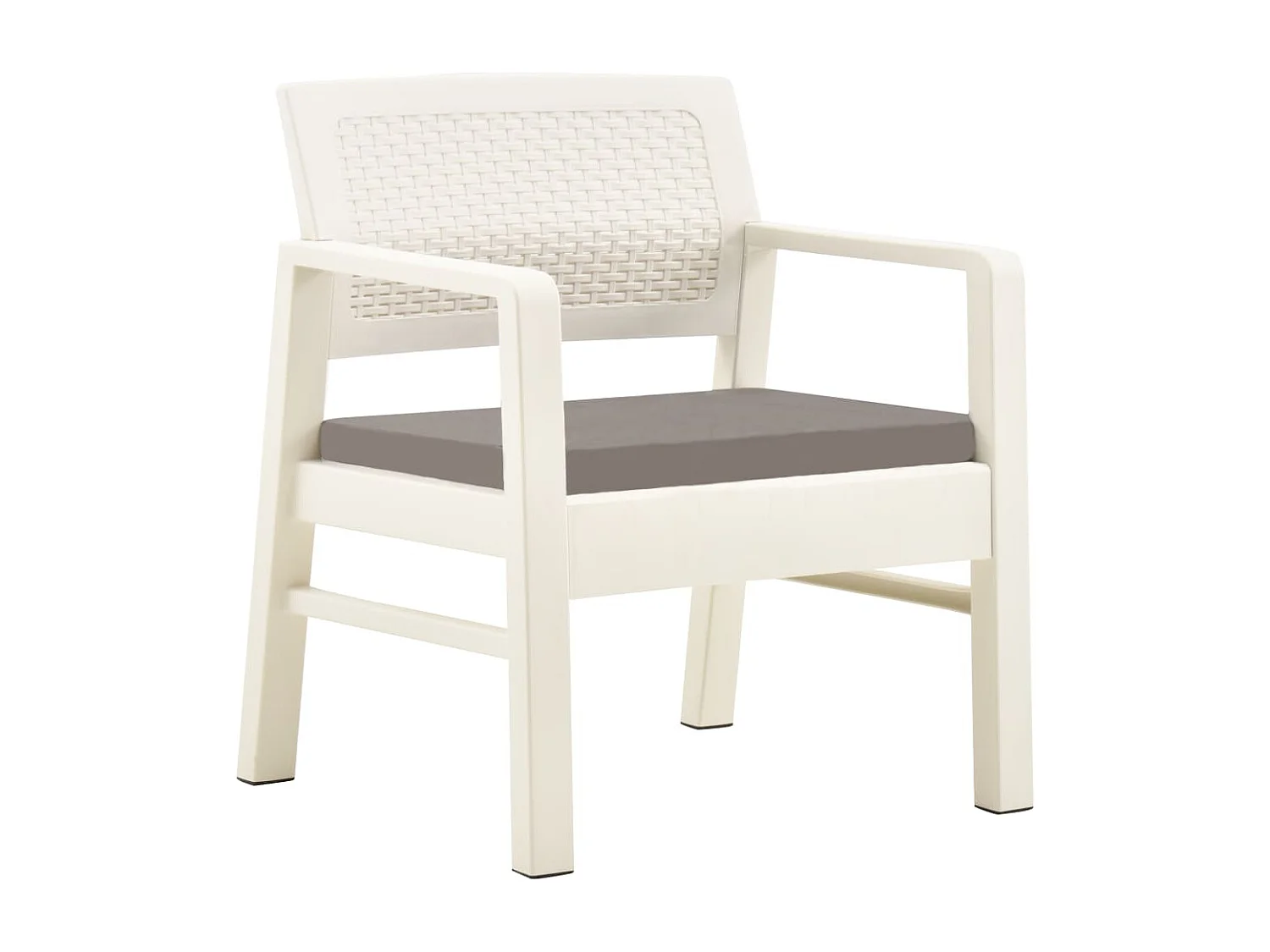Salon de jardin 3 pcs Plastique Blanc