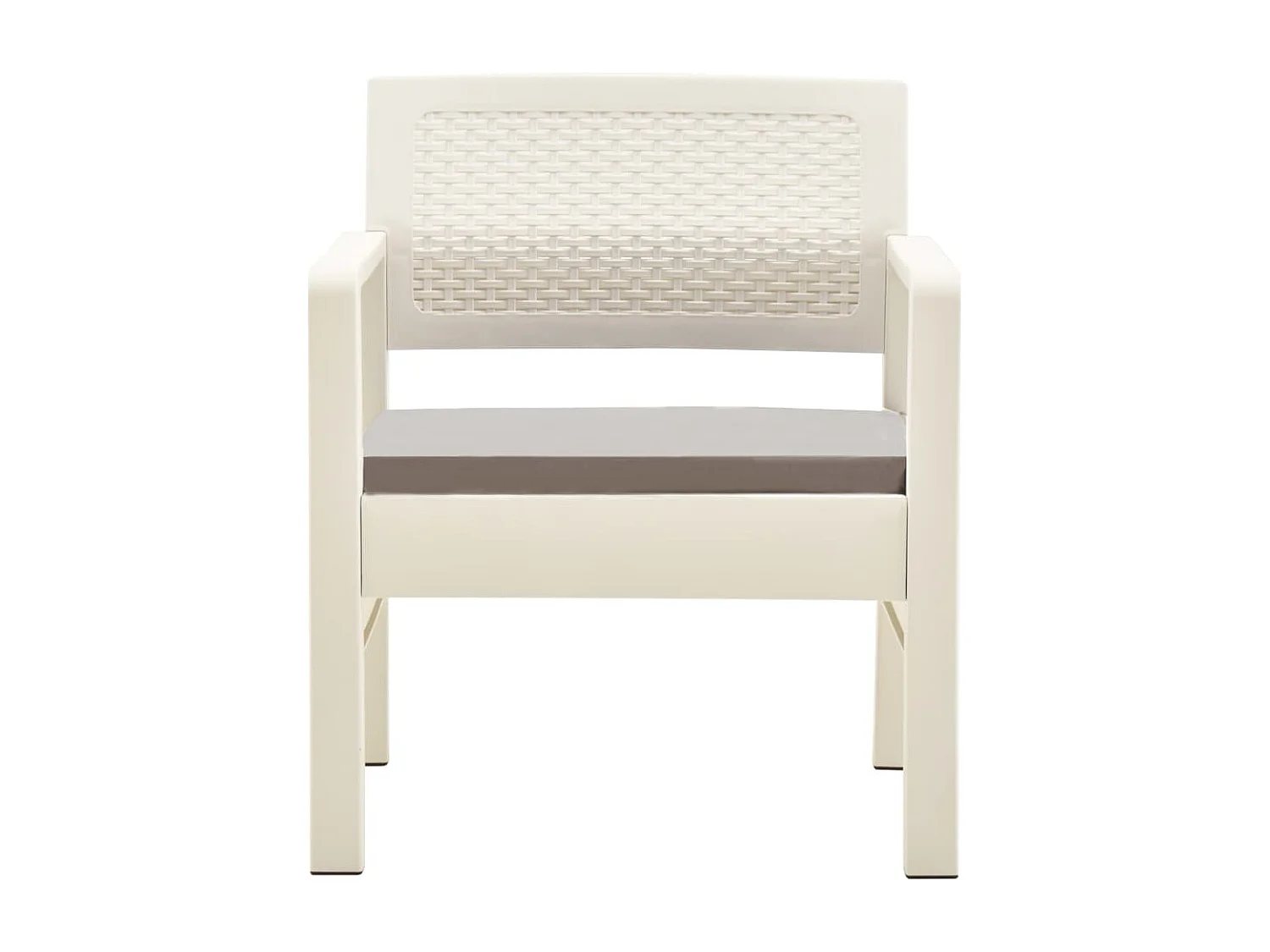 Salon de jardin 3 pcs Plastique Blanc