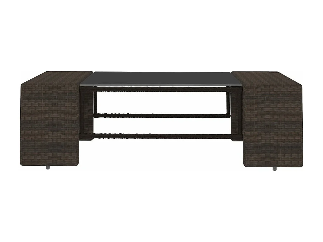 Salon de jardin 6 pcs Résine tressée Marron