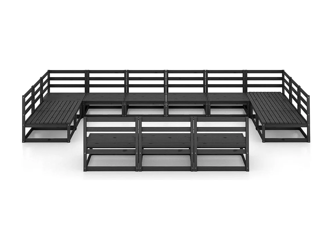 Gartenmöbel 13-teilig aus massivem Kiefernholz