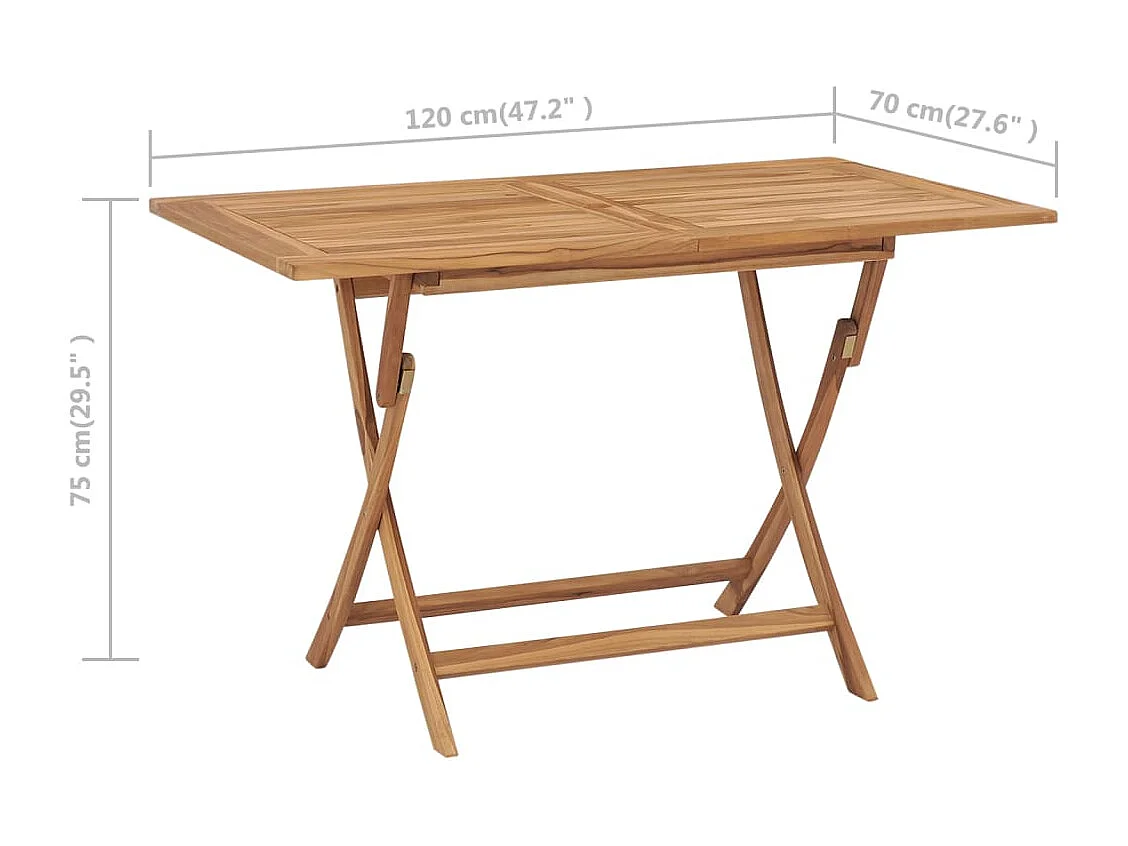 Salon de jardin 7 pcs Bois de teck massif