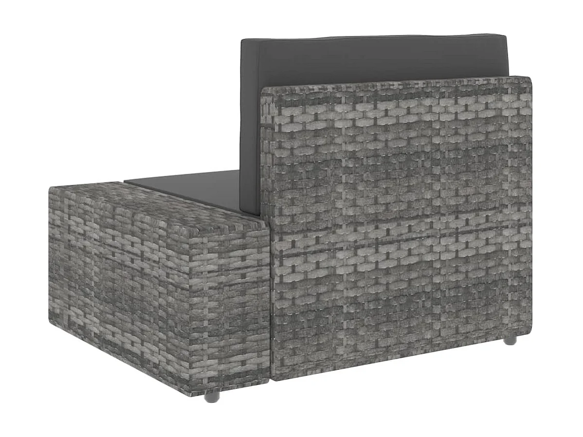 Salon de jardin 7 pcs Résine tressée Gris