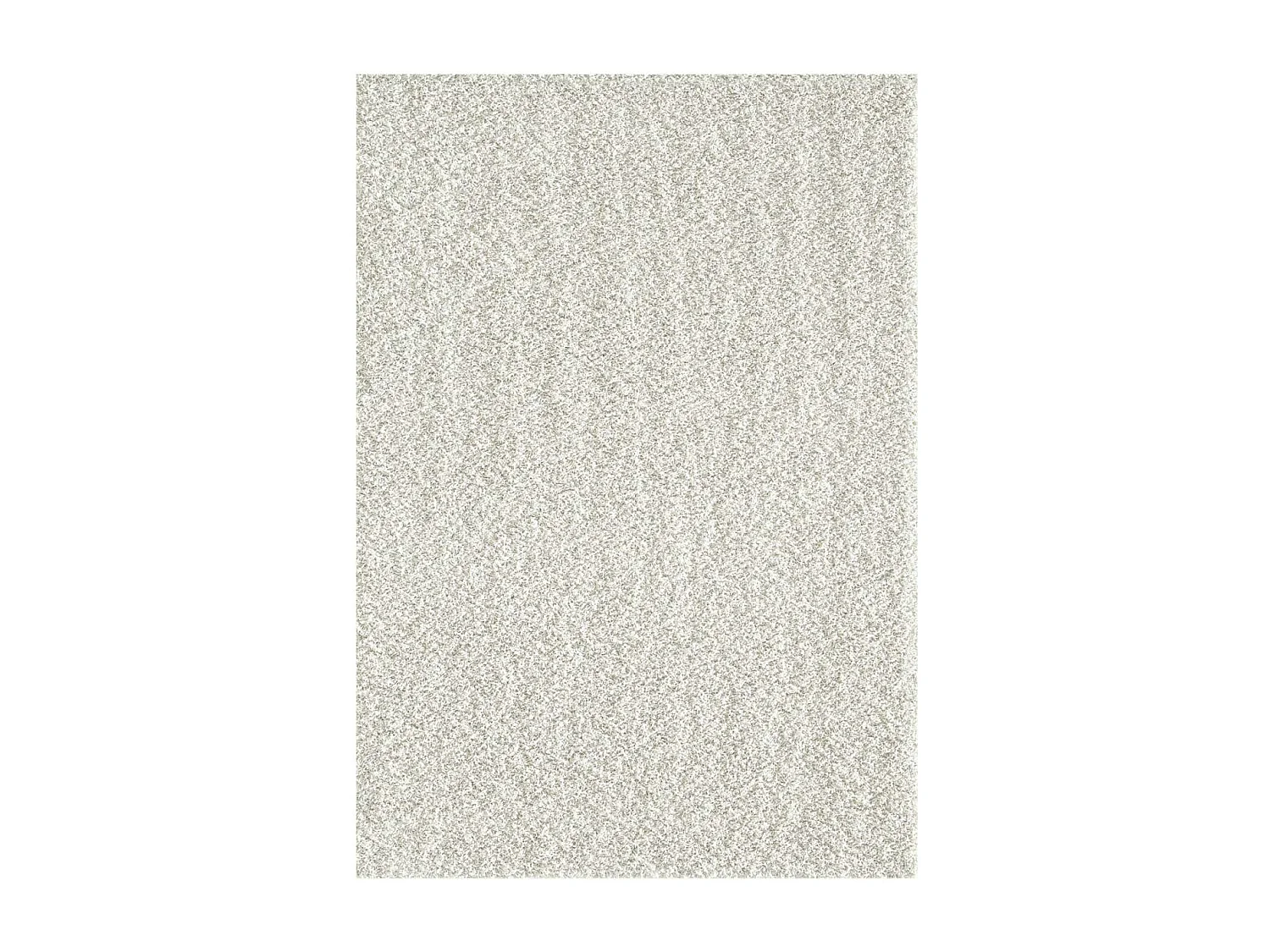 Tapis longs poils shaggy 160x230 rectangle tissé crème motif uni SIMPLE