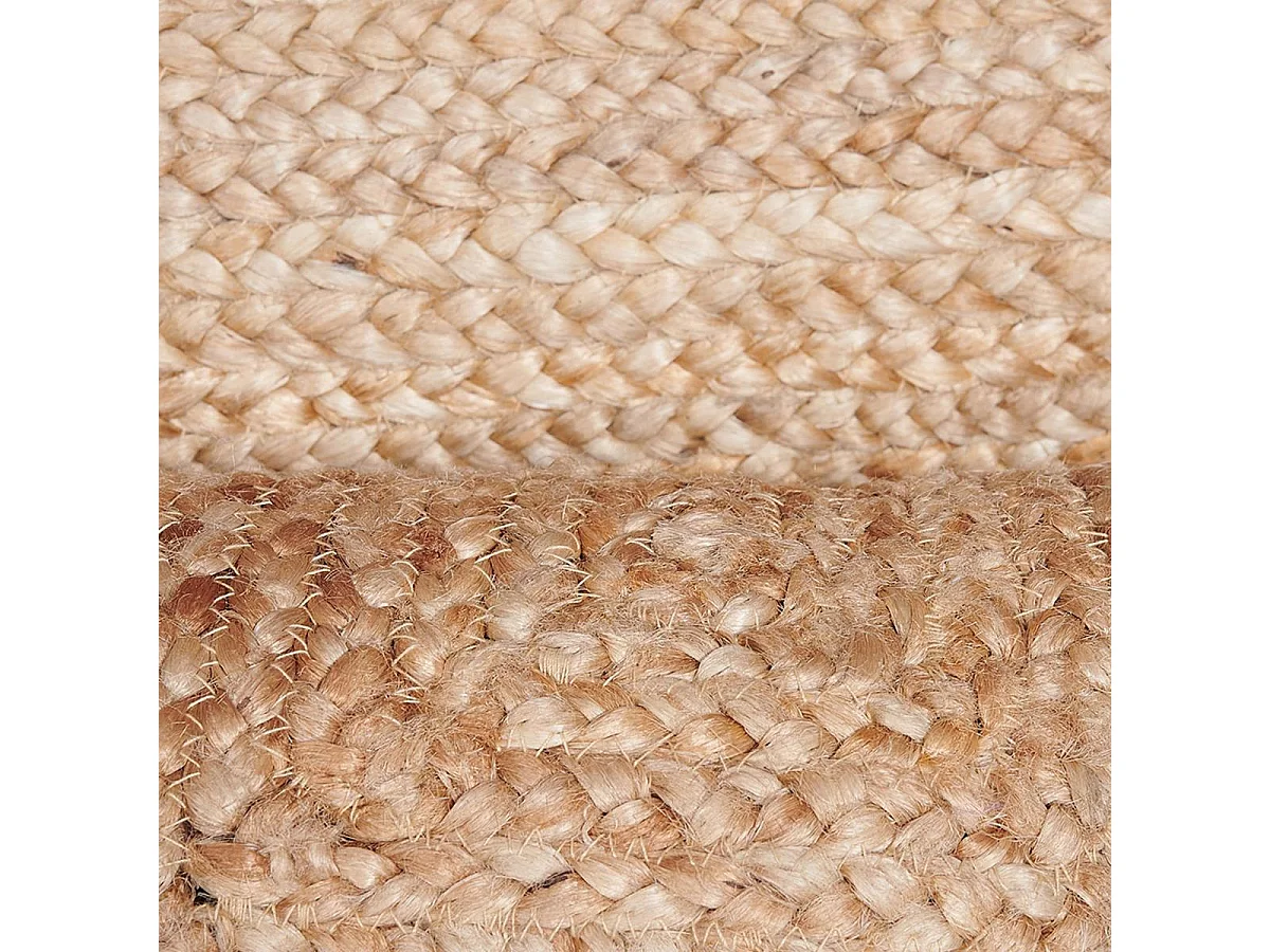 Tapis en jute 160x230 fait à la main sable NATURE