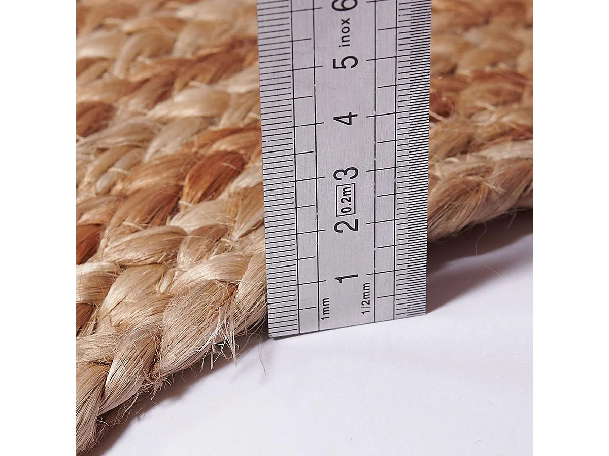 Tapis en jute 160x230 fait à la main sable NATURE