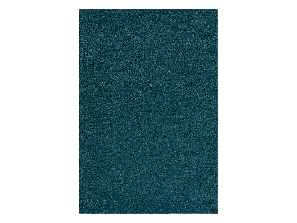 tapis cuisine 80x150 tissé bleu foncé rectangle motif uni NOSSA