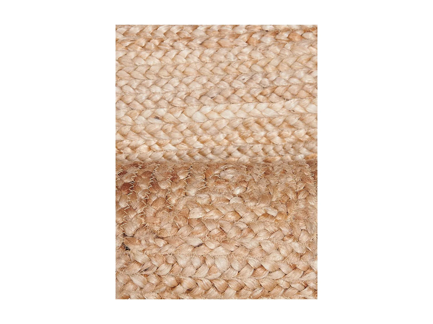 Tapis en jute 160x160 carré fait à la main sable NATURE