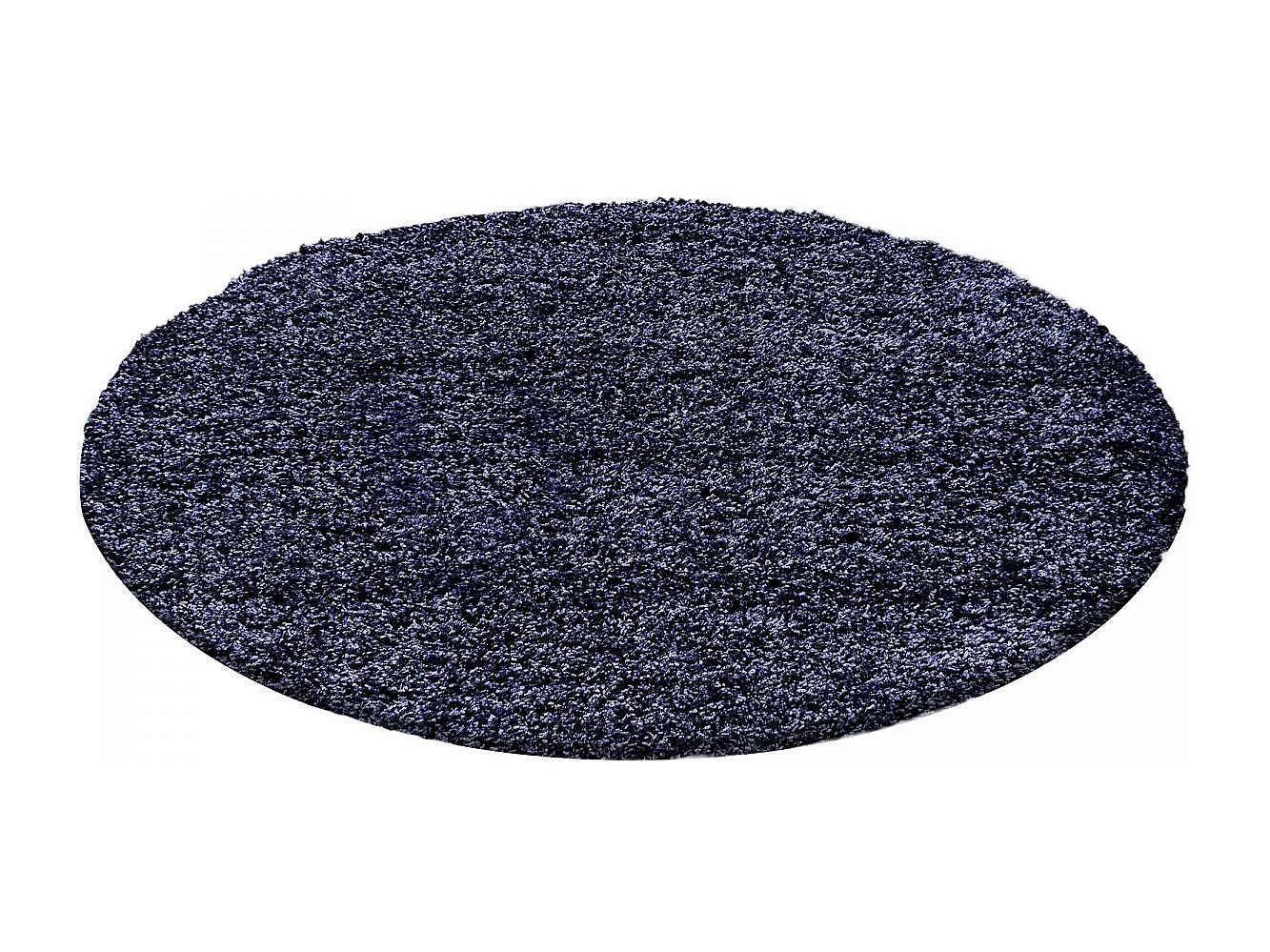 Tapis poils longs shaggy 300x400 rectangle tissé bleu marine motif uni UNI L