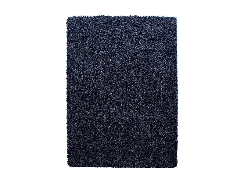 Tappeto Shaggy a pelo lungo 300x400 rettangolo intrecciato blu navy fantasia unita UNI L