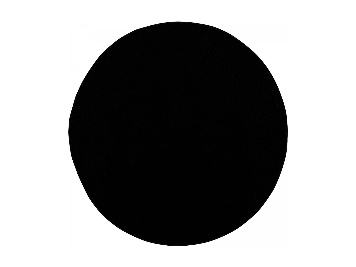 tapis salle de réception Ø80cm tissé noir rond motif uni NOSSA