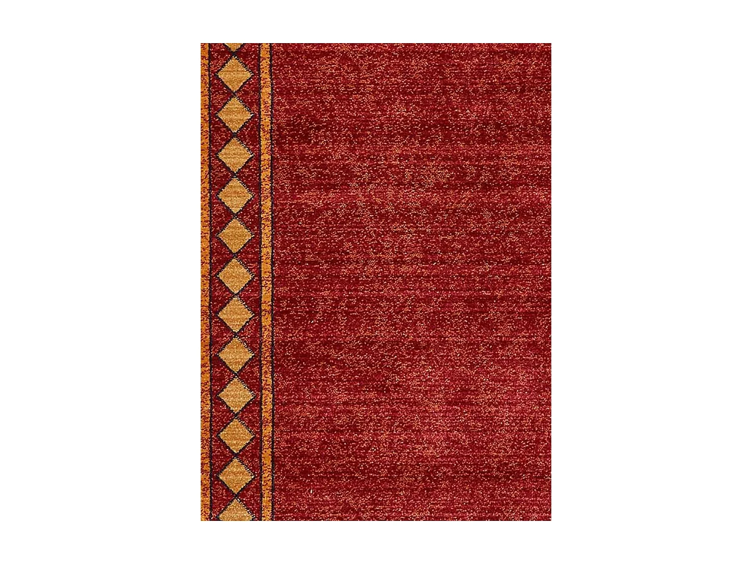 tapis chambre 100x150 tissé rouge rectangle motif simple CHOBAY 3