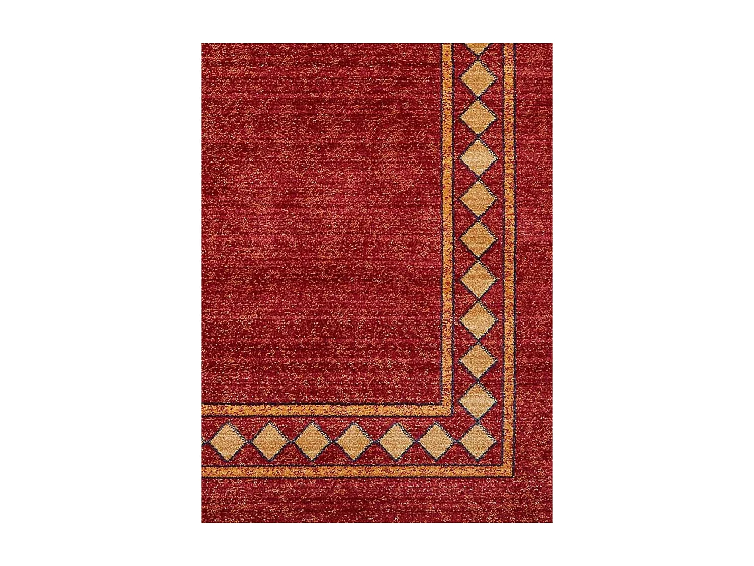 tapis chambre 100x150 tissé rouge rectangle motif simple CHOBAY 3