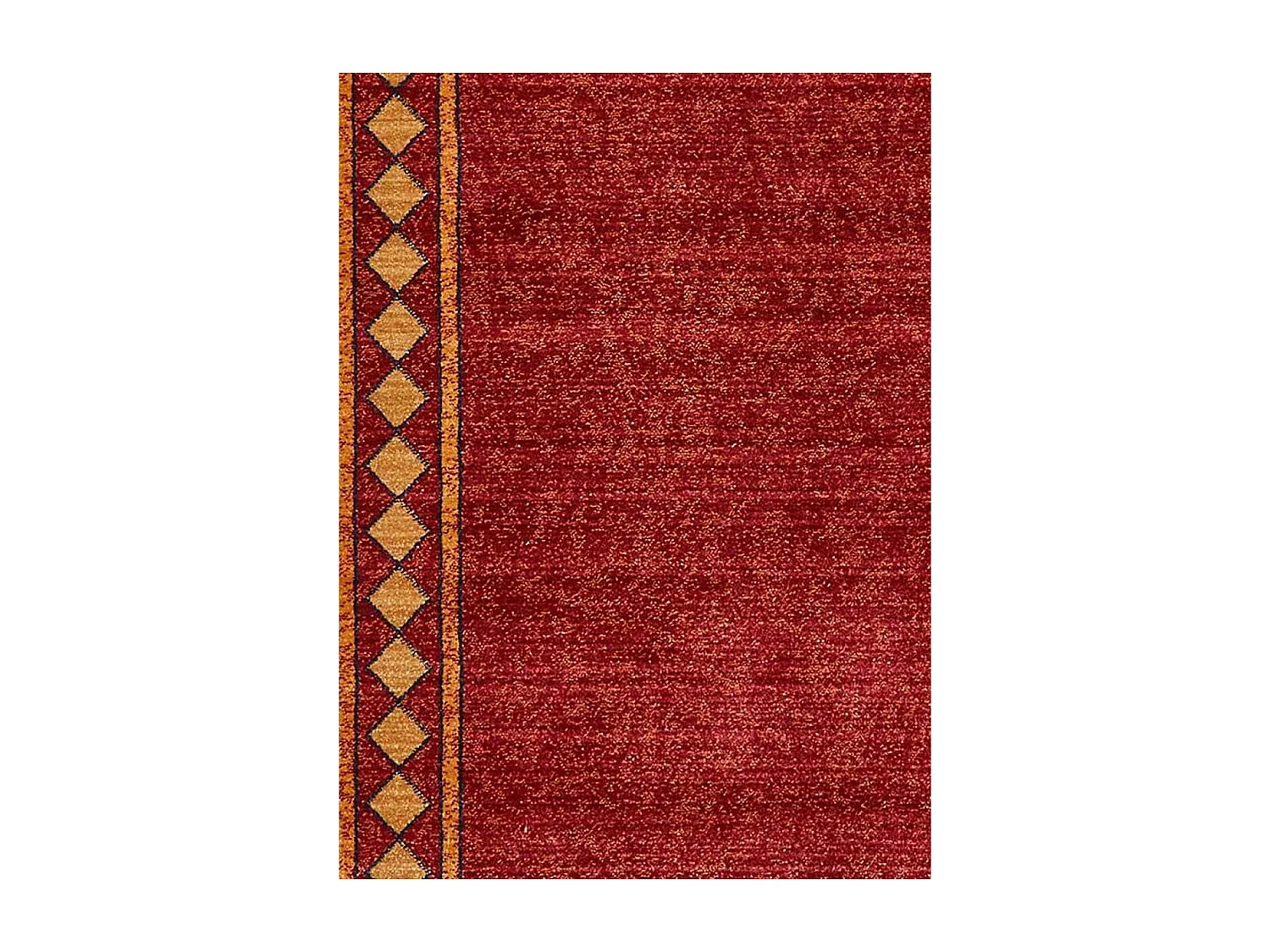 tapis chambre 100x150 tissé rouge rectangle motif simple CHOBAY 3