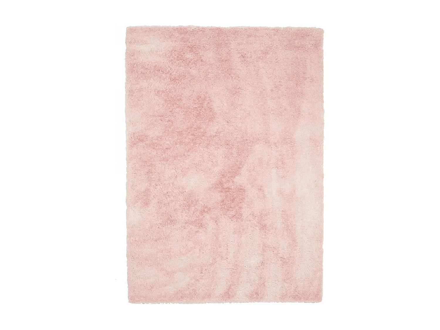 Tapis longs poils shaggy 80x150 rectangle fait à la main rose motif uni CHIC