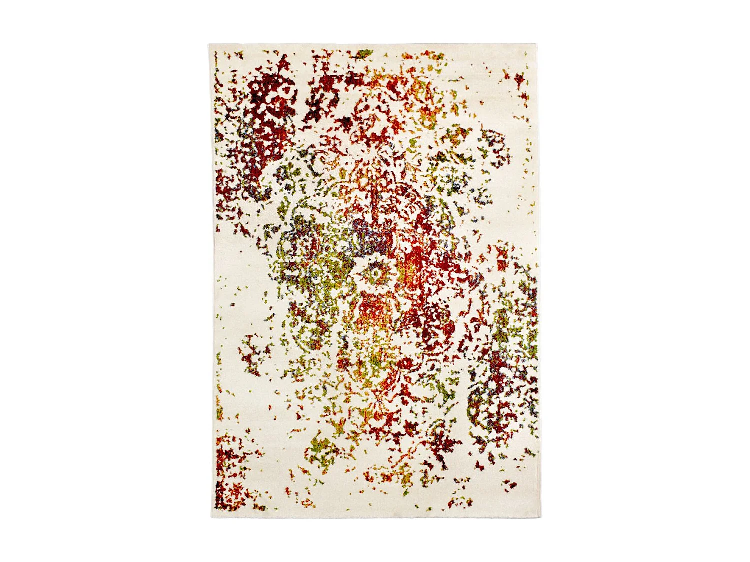 Tapis oriental Ø160cm rond multicolore tissé motif ancestral DESTRUCT 2