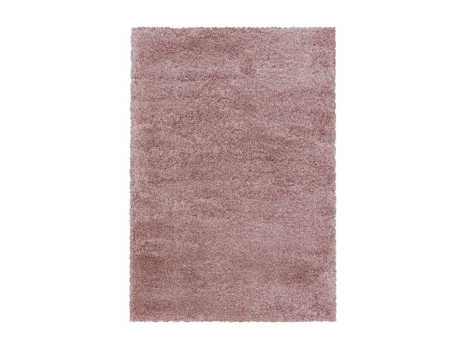 Tapis poils longs shaggy 140x200 rectangle tissé rose motif uni UNI B
